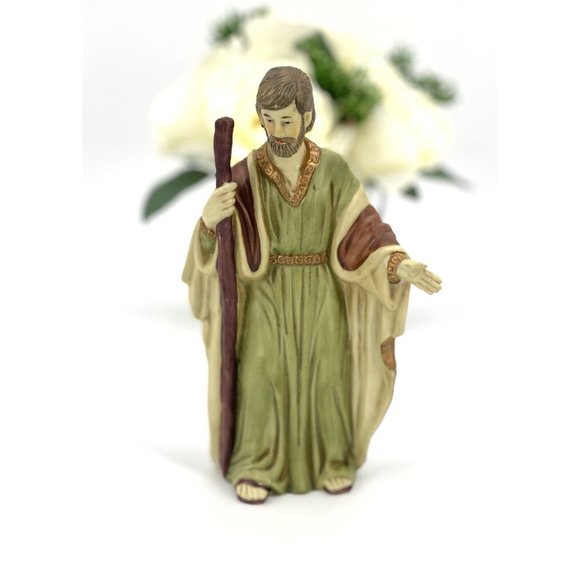 Handmade Ceramic Christmas Nativity Figurine 8 Piece Set Mary Joseph Jesus *SEE* - Picture 4 of 12